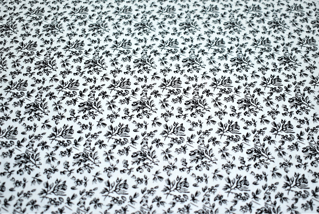 White & Black Prints Canvas Flowers